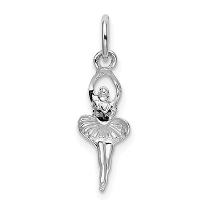 14K Weißgold Ballerina Charm