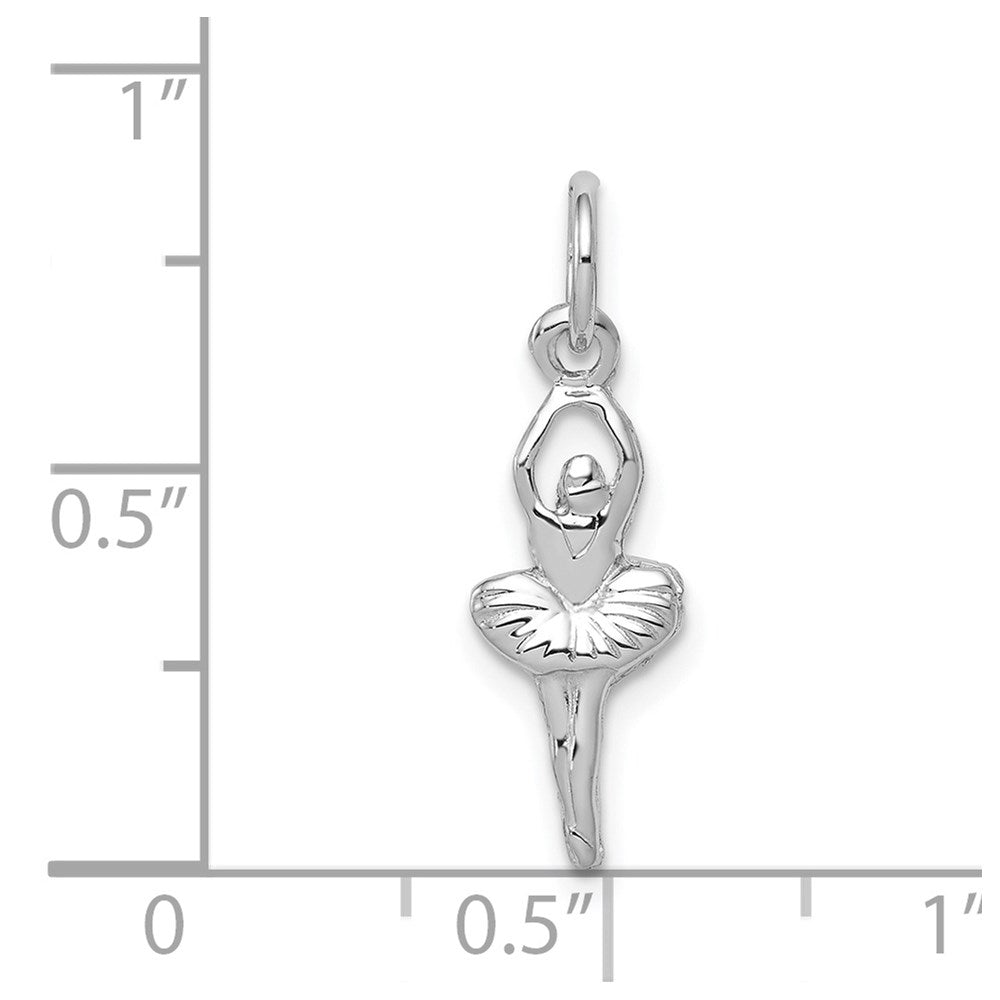 14K Weißgold Ballerina Charm