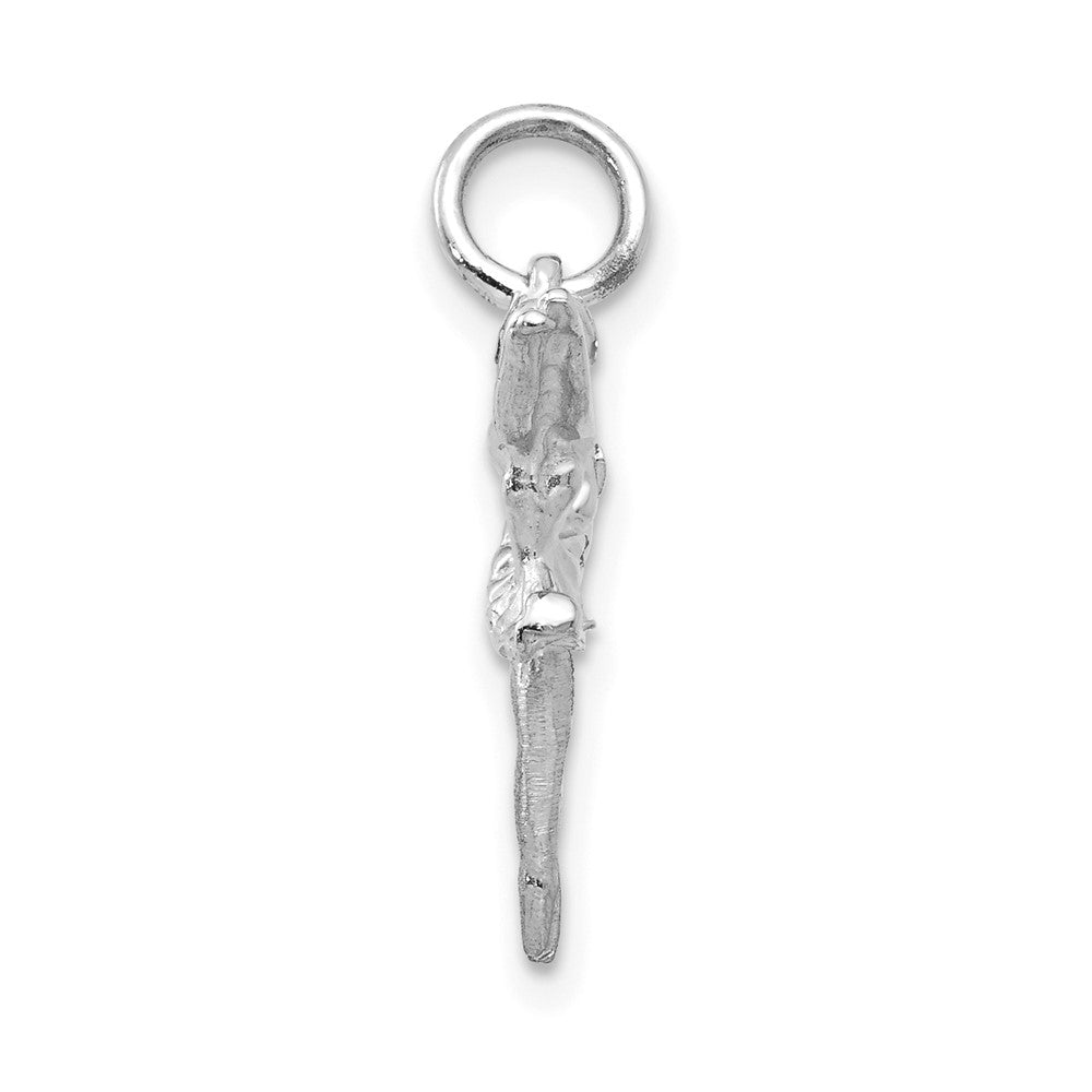 14K Weißgold Poliert 3-d Ballerina Charm