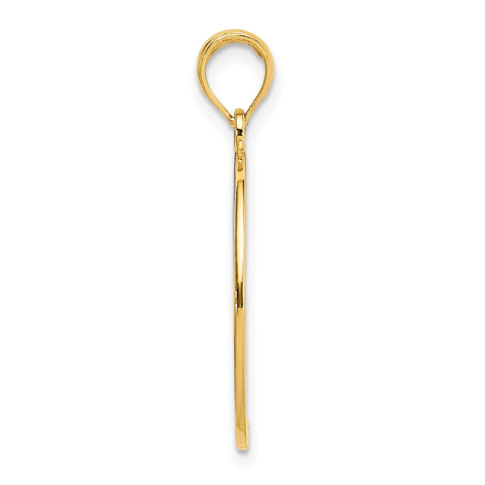 14K Gelb- und Rhodiumgold mit Rhodium „YOU ARE MY SUNSHINE“ Sonne-Charm mit Ausschnitt