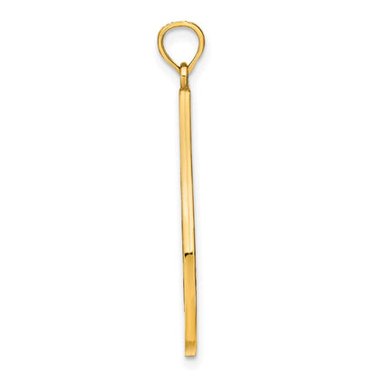 14 Karat Gelb- und Rhodiumgold mit Rhodium, Gebeadete Filigran-Teardrop-Charm mit Diamantschliff
