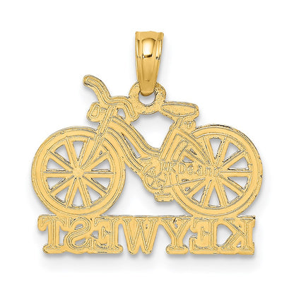 14K Gelbgold und Rhodiumgold mit Weißrhodium KEY WEST Fahrrad-Charm