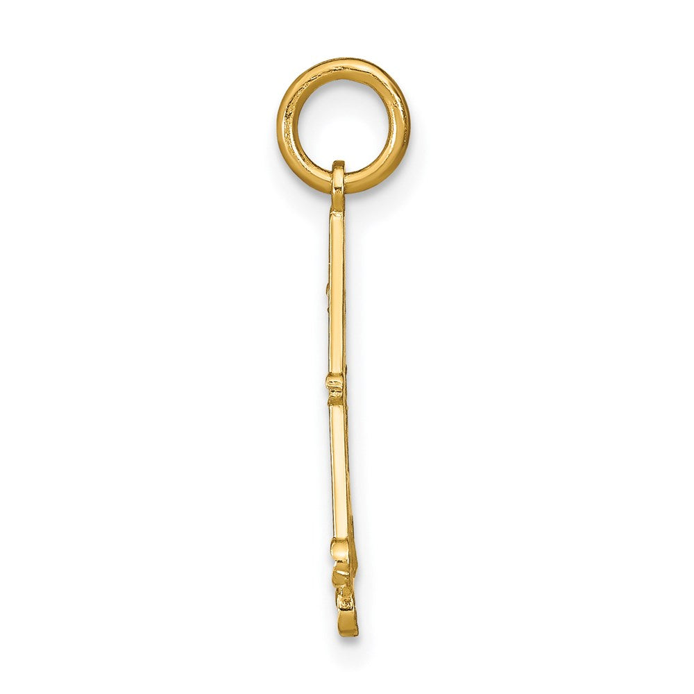 14K Gelb & Rhodium mit Rhodium Diamantiert Chandellier Charm