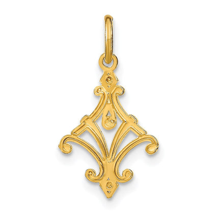 14K Gelb & Rhodium mit Rhodium Diamantiert Chandelier Style Charm