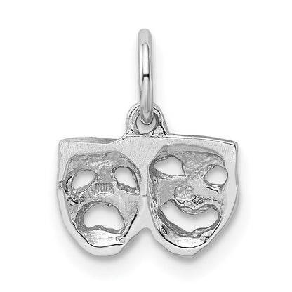 14K Weißgold Massiv Comedy/tragedy Charm