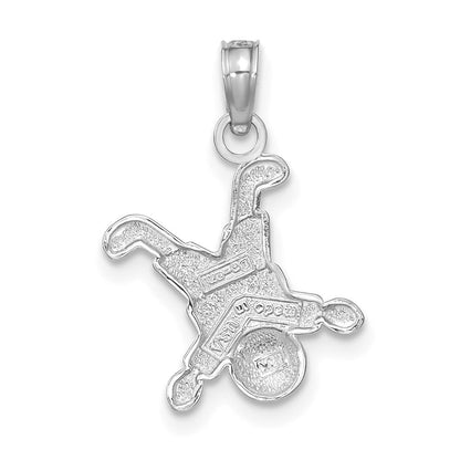 14K Weißgold Little Junge Anhänger