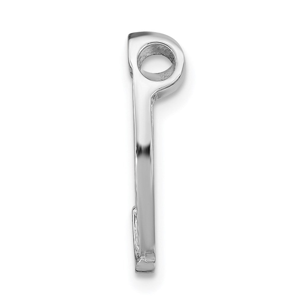 14K Weißgold Hufeisen Kette Anhänger Charm