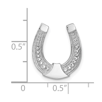 14K Weißgold Hufeisen Kette Anhänger Charm