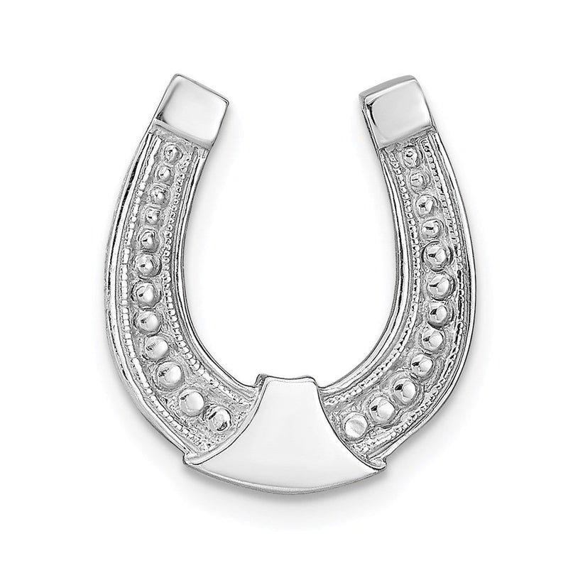 14K Weißgold Hufeisen Kette Anhänger Charm