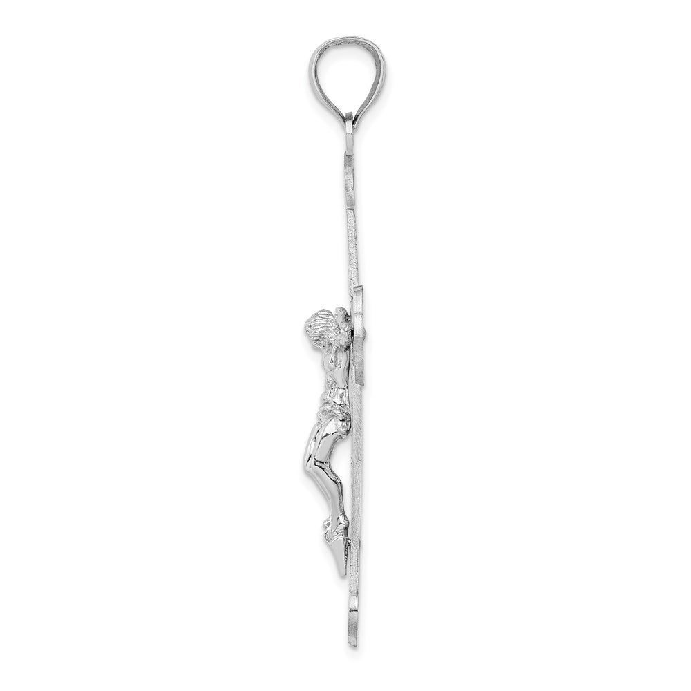 14K Weißgold Kruzifix-Charm