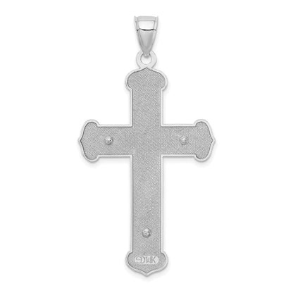 14K Weißgold Kruzifix-Charm