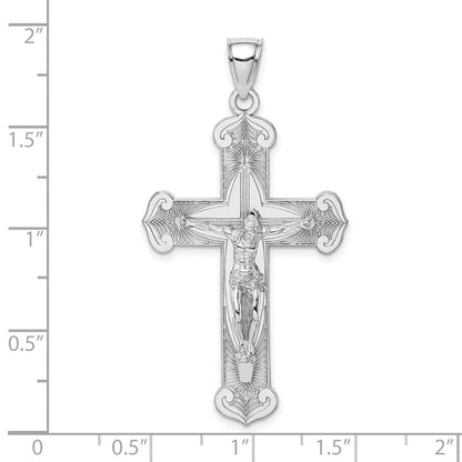 14K Weißgold Kruzifix-Charm
