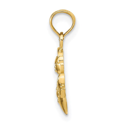 14K Gelbgold Snowman Anhänger