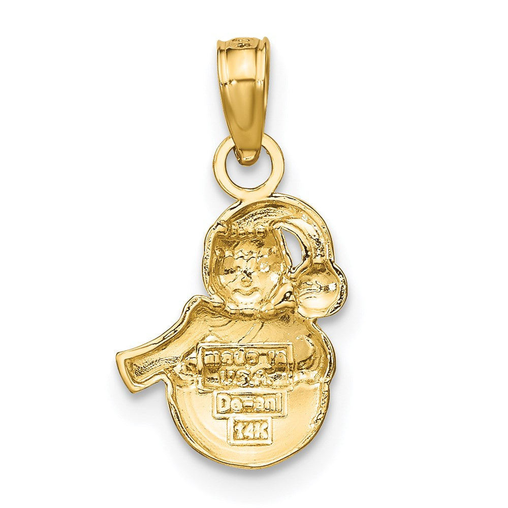 14K Gelbgold Snowman Anhänger