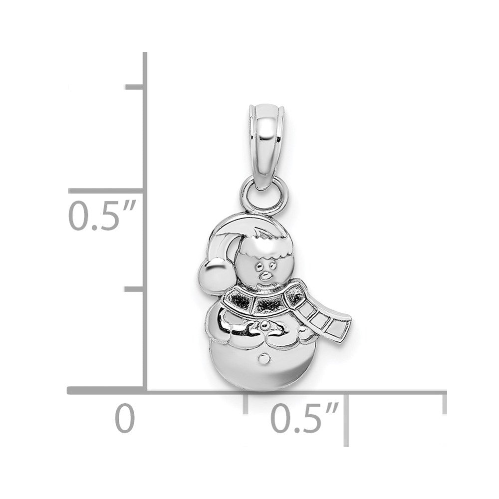 14K Weißgold Snowman Charm