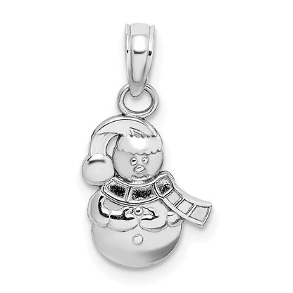14K Weißgold Snowman Charm