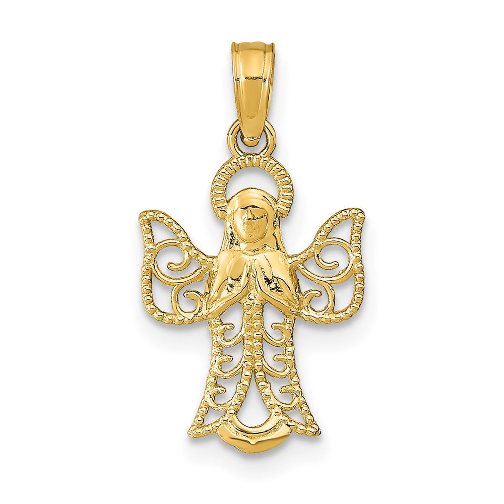 14K Gelbgold Engel Anhänger