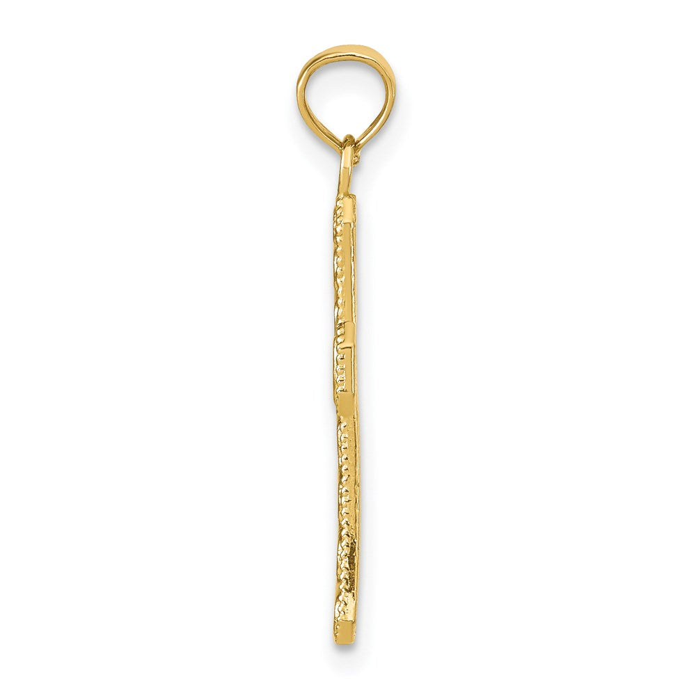 14K Gelbgold Fantasie Kreuz Anhänger