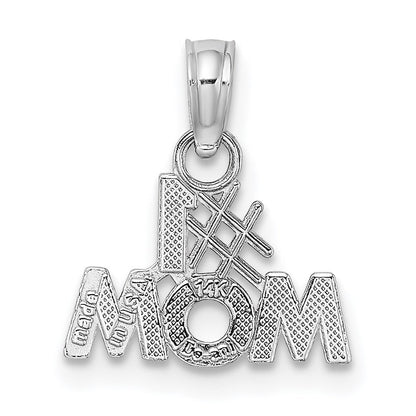 14K Weißgold #1 Mama Charm