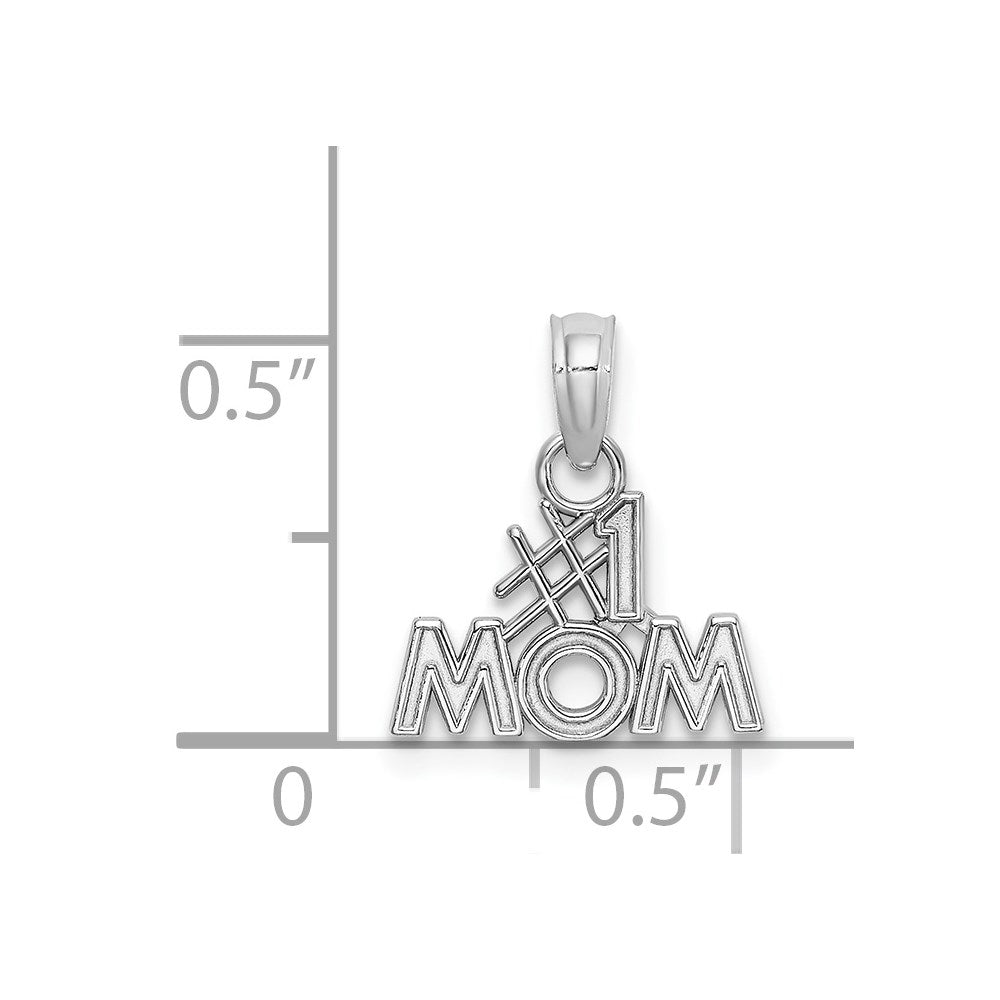 14K Weißgold #1 Mama Charm