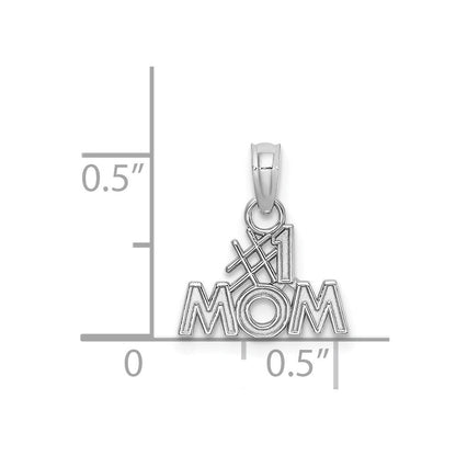 14K Weißgold #1 Mama Charm