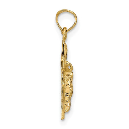 14K Gelbgold Kruzifix Anhänger