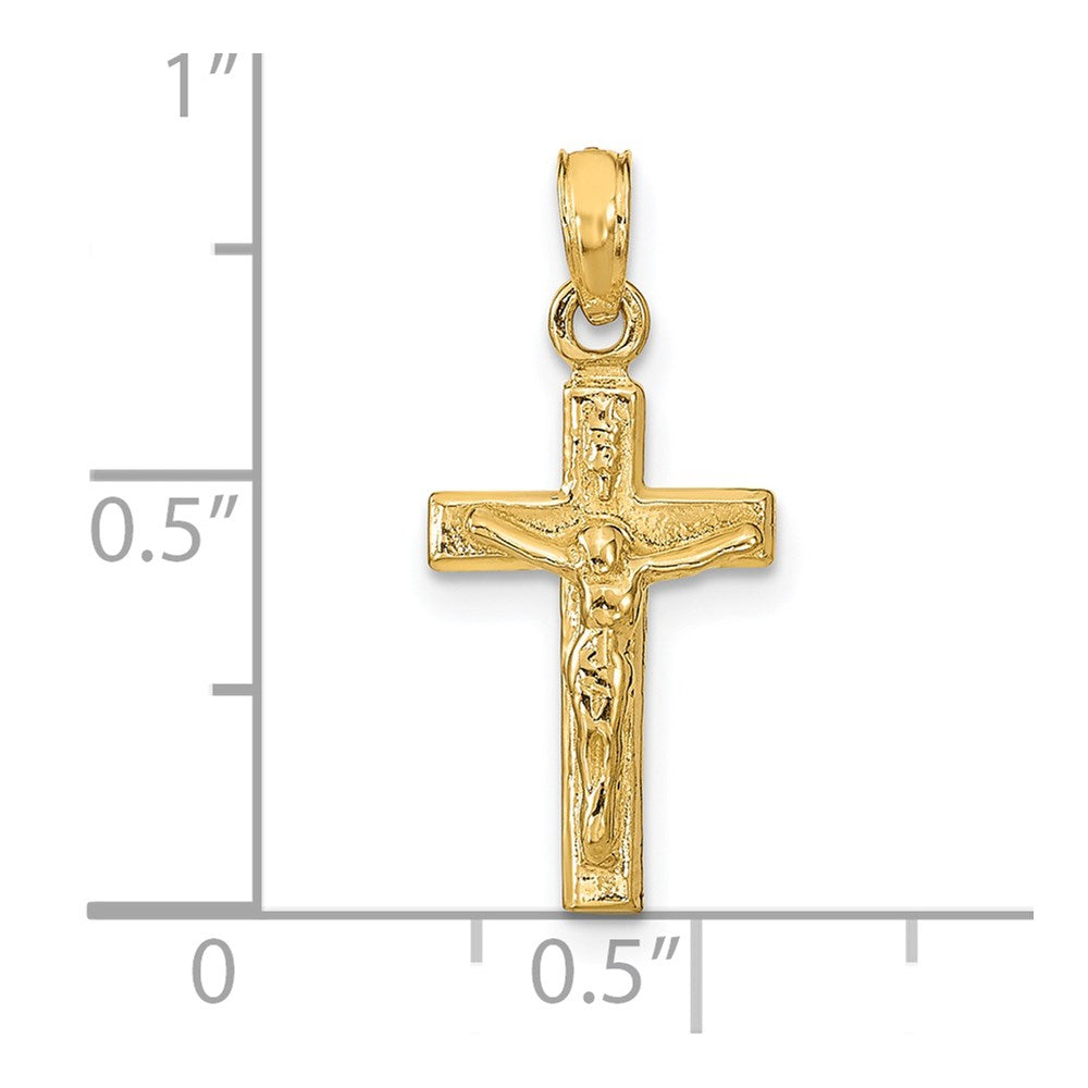 14K Gelbgold Kruzifix Anhänger