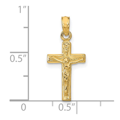 14K Gelbgold Kruzifix Anhänger