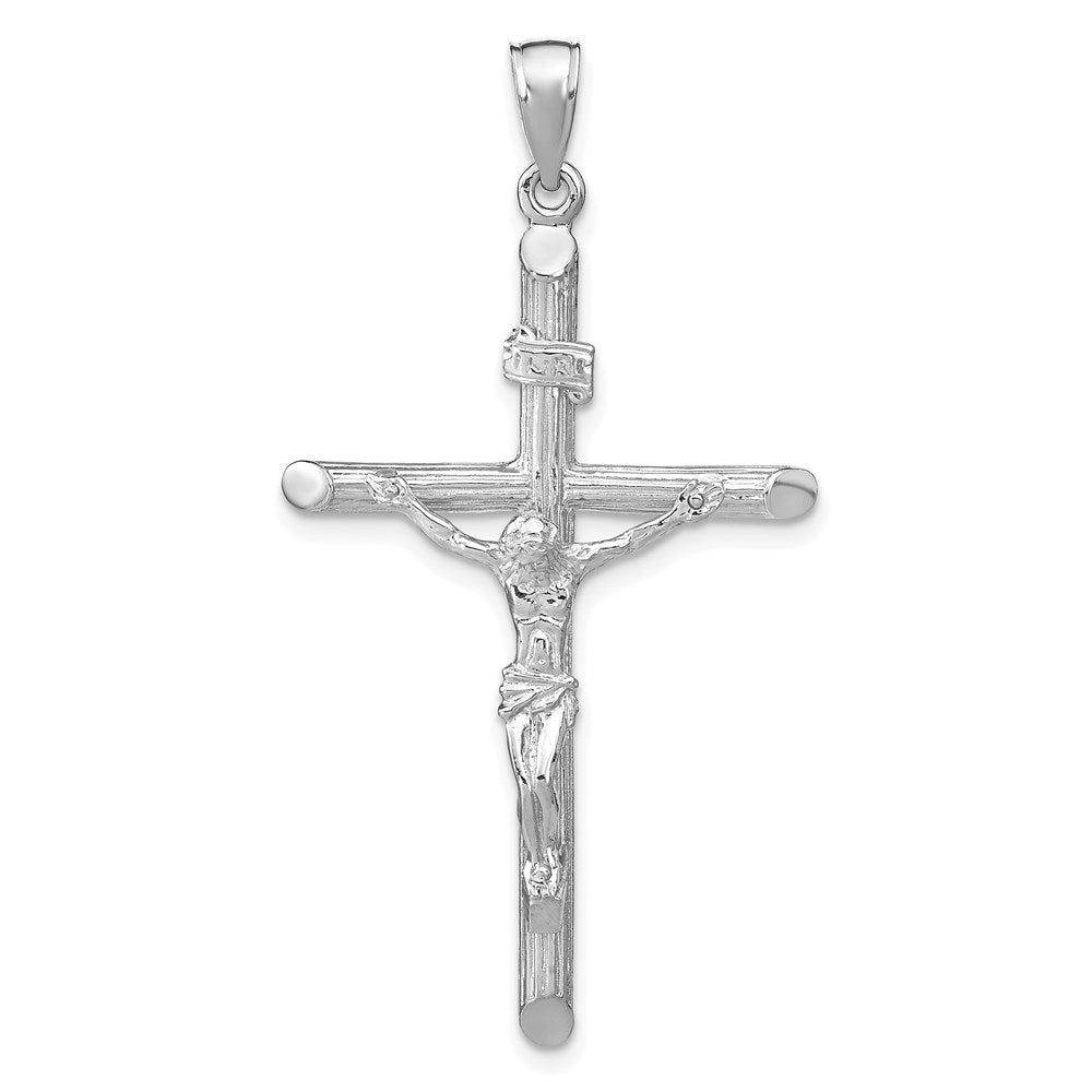 14K Weißgold Kruzifix-Anhänger