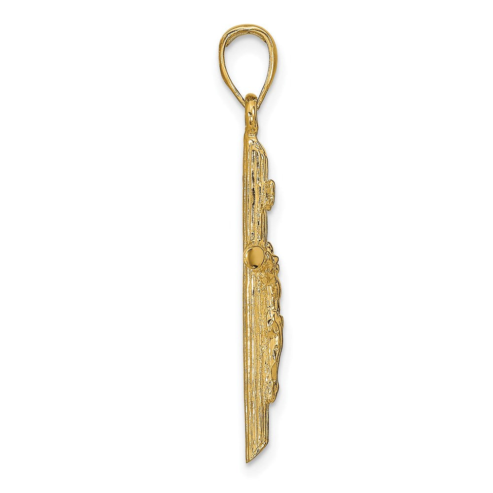 14K Gelbgold Kruzifix-Anhänger