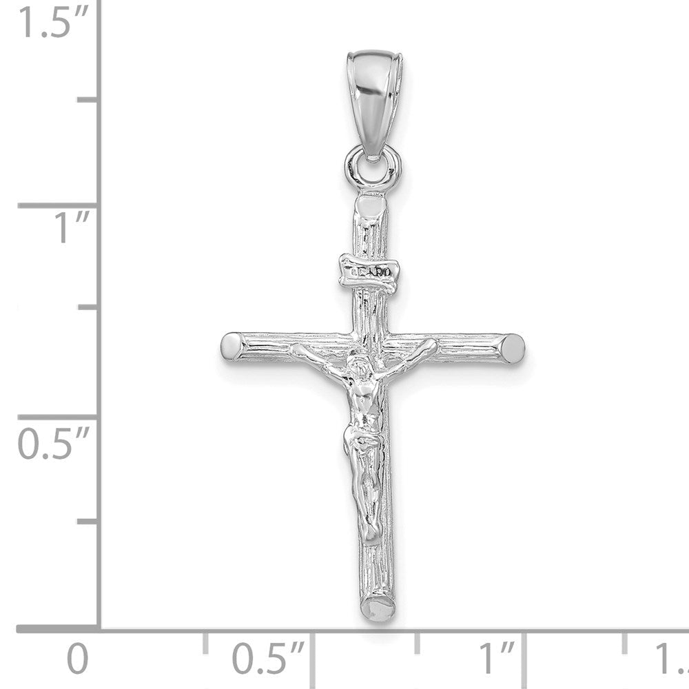 14K Weißgold Kruzifix-Anhänger