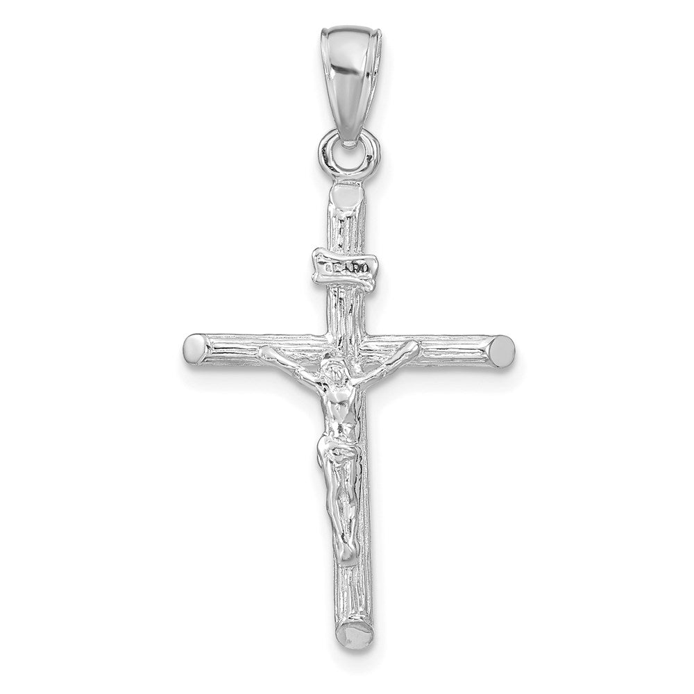14K Weißgold Kruzifix-Anhänger