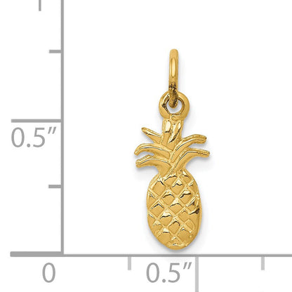 14K Gelbgold Poliert Pineapple Charm