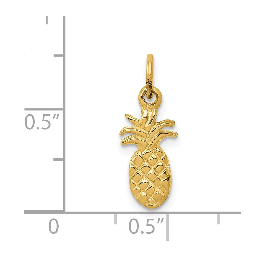 14K Gelbgold Poliert Pineapple Charm