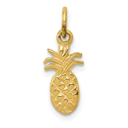 14K Gelbgold Poliert Pineapple Charm