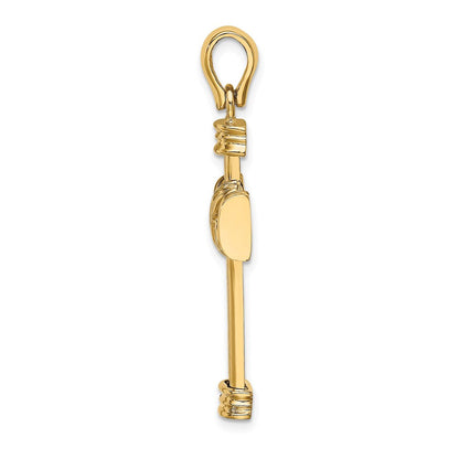 14K Gelbgold Poliertes Kreuz-Charm