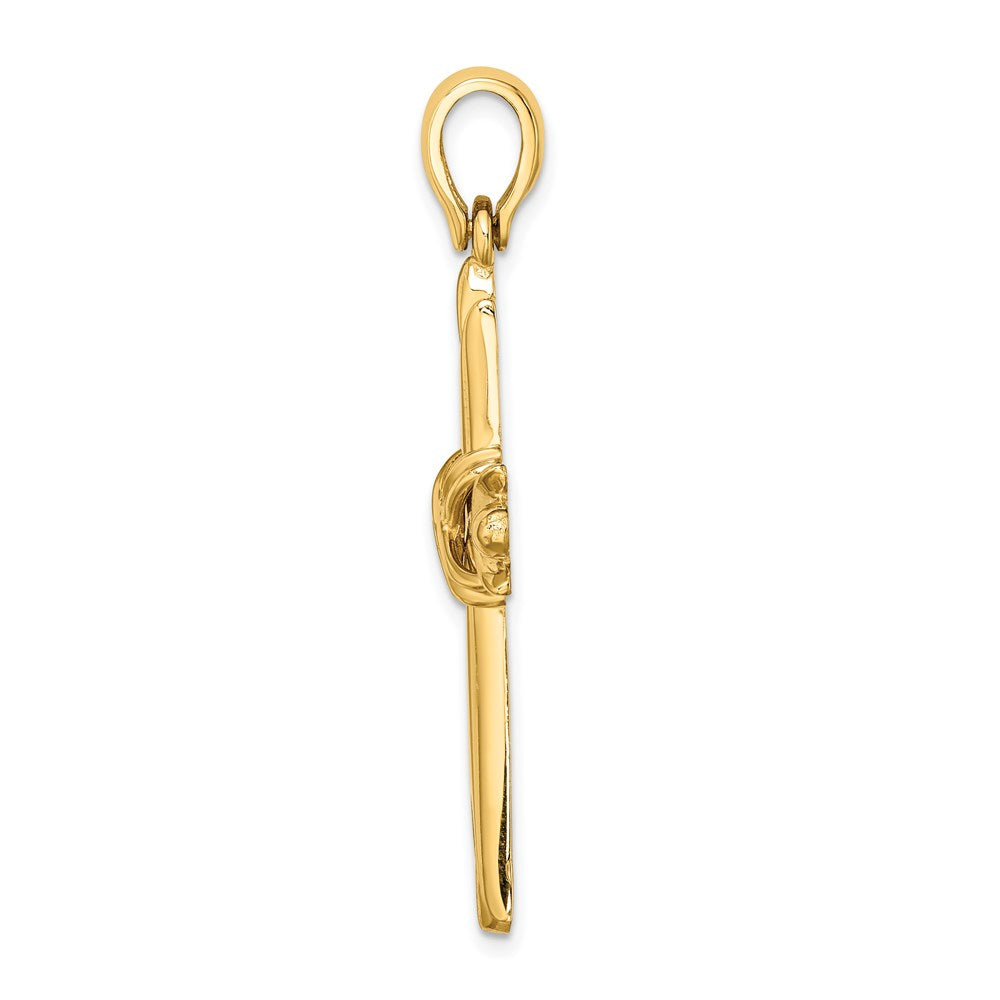 14K Gelbgold Poliert mit X-center Kreuz