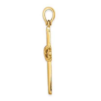 14K Gelbgold Poliert mit X-center Kreuz