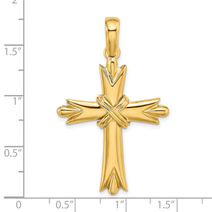 14K Gelbgold Poliert mit X-center Kreuz