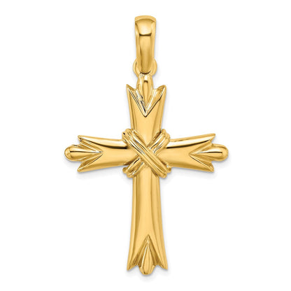 14K Gelbgold Poliert mit X-center Kreuz