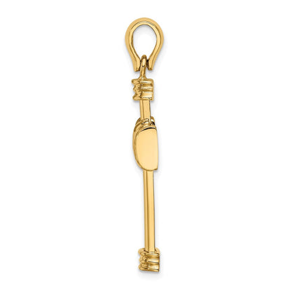 14K Gelbgold polierter Kreuz-Charm mit X in der Mitte