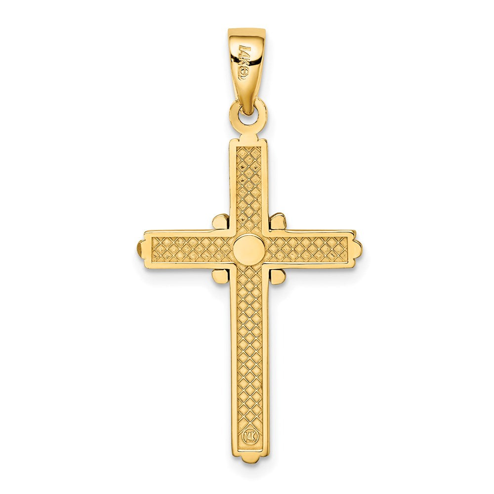 14K Bicolor-Gold X-Charm mit Zentrum