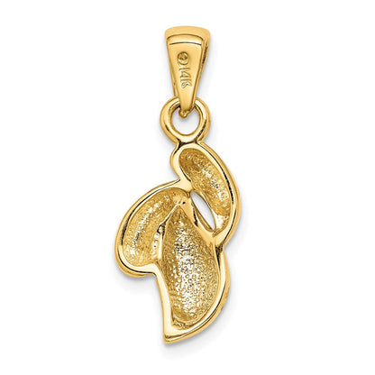 14K Zweifarbiges Gold Polierter Zeitgenössischer Anhänger aus zweifarbigem Gold