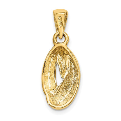 14 Karat Bicolor-Gold Ovaler Fashion-Anhänger in Bicolor-Gold