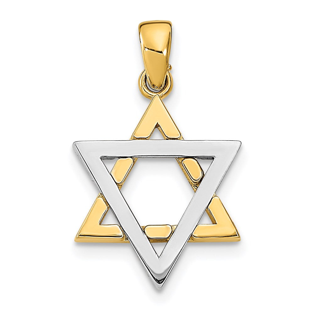 14K Bicolor Gold Davidstern-Charm