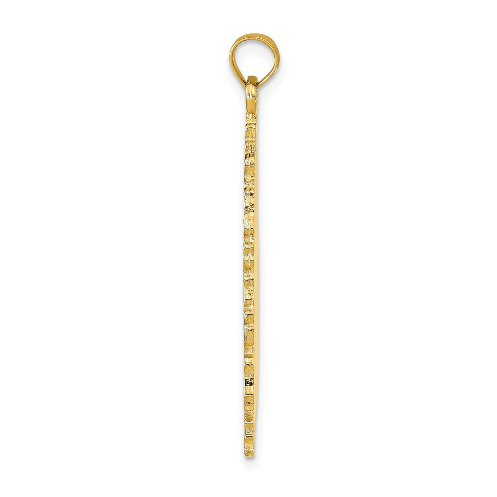 14K Gelbgold ST. LUCIA Insel-Landkarte-Anhänger