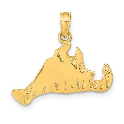 14K Gelbgold Martha's-Vineyard-Insel-Anhänger