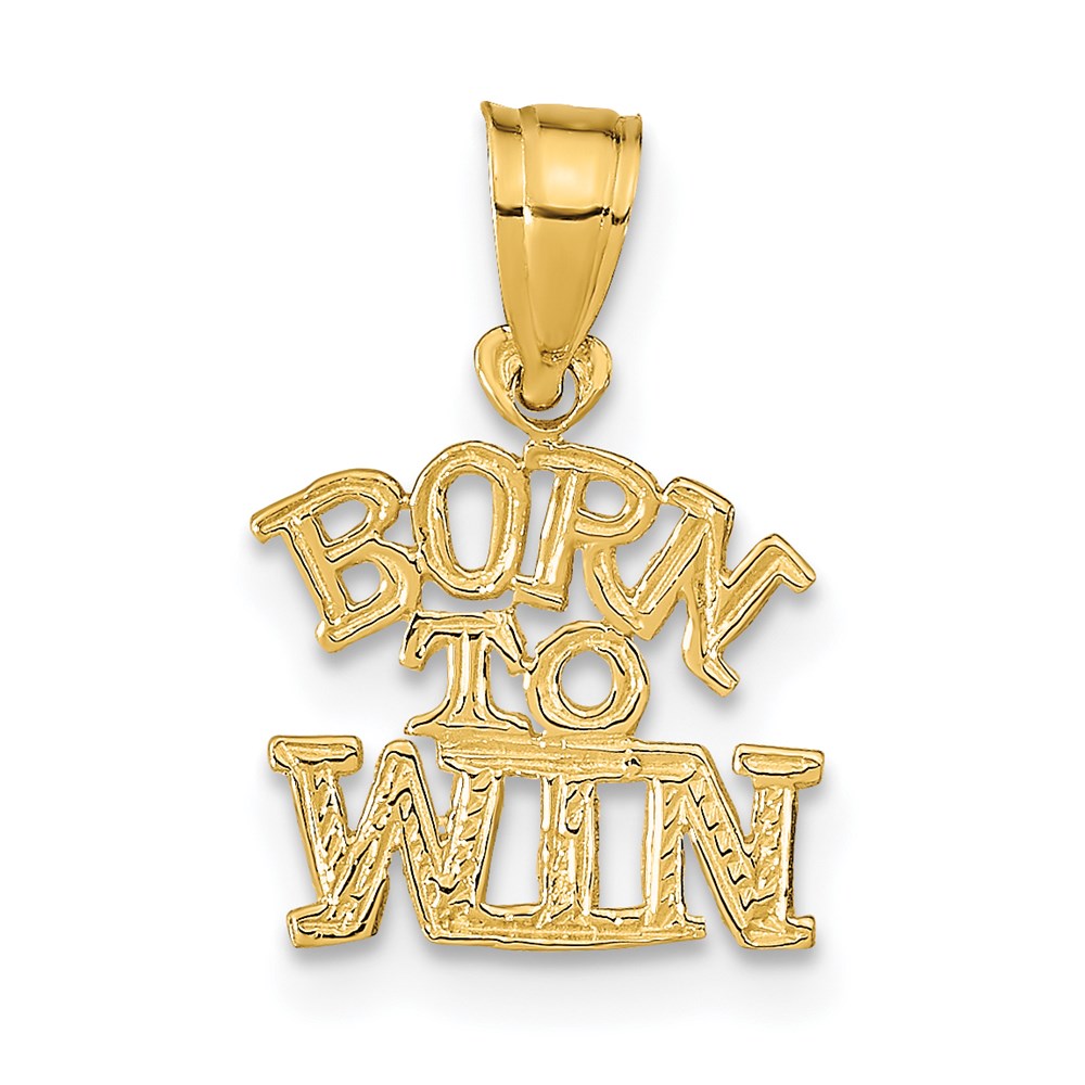 14K Gelbgold Born To Win Anhänger