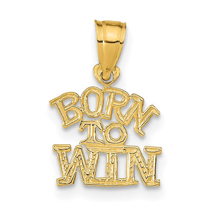 14K Gelbgold Born To Win Anhänger
