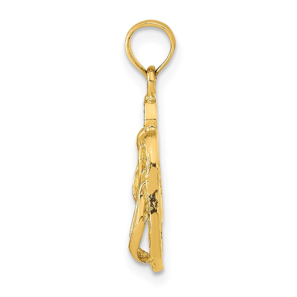 14K Gelbgold St. George Island Wendbar Flip Flops Anhänger